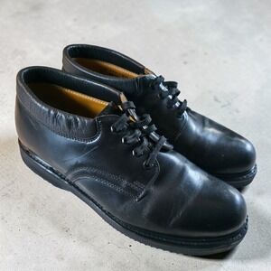 Vintage Diehard Sears Work Shoes Mens 13 D Leather Oxford Black Vibram 82102